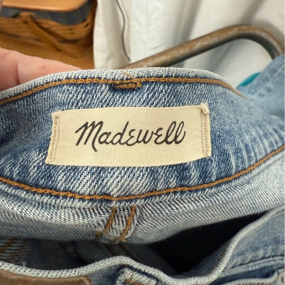 Madewell Distressed Denim Blue Jeans Women's Sz 29 Med. Wash - Picture 9 of 9